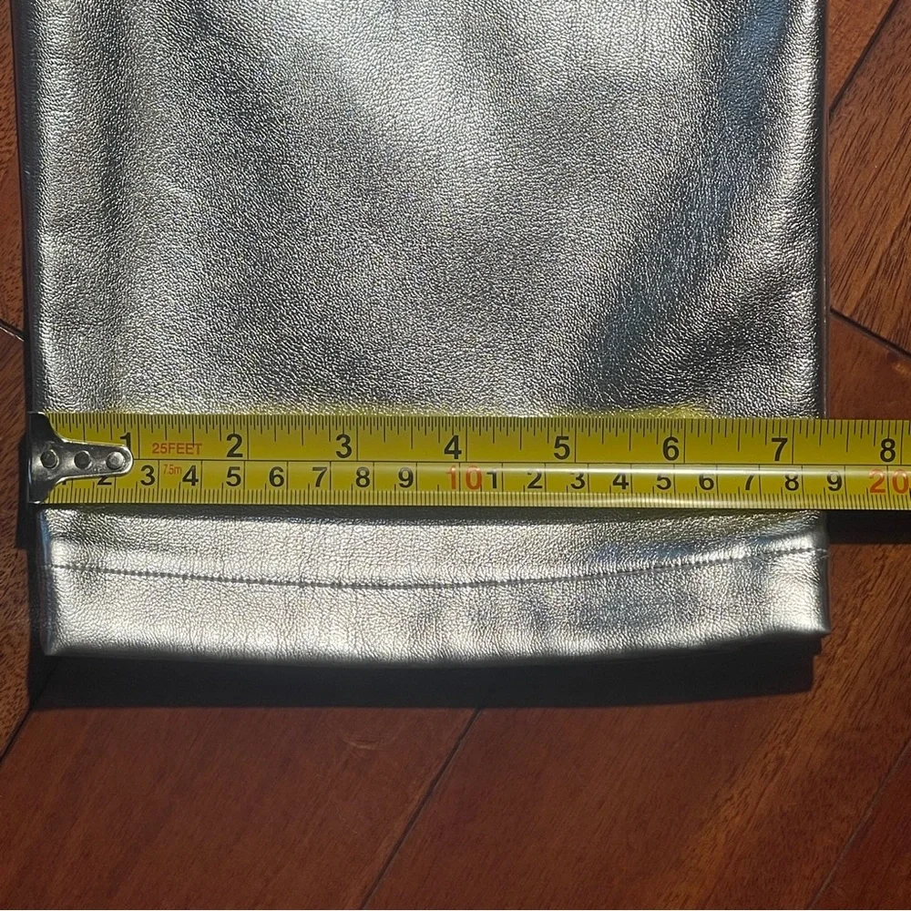 Abercrombie & Fitch Metallic Silver Straight-Leg Pants - Picture 12 of 13